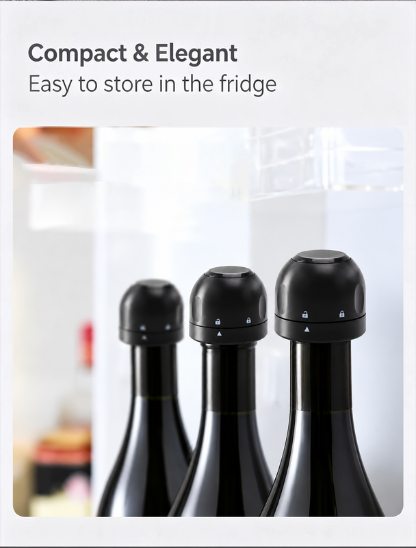 🔥 Silicone-sealed Wine, Beer and Champagne Stopper