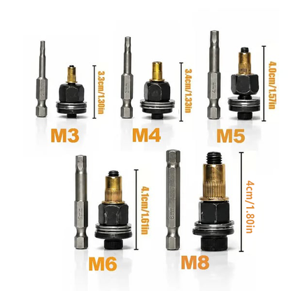 🛠️Head Rivet Nut Tool, M3 M4 M5 M6 M8 Rivnut Kit,Carbon Steel Rivnut Set