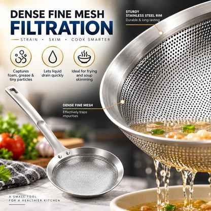 🎉Filter Scoop SUS304 Stainless Steel Fat Skimmer Spoon