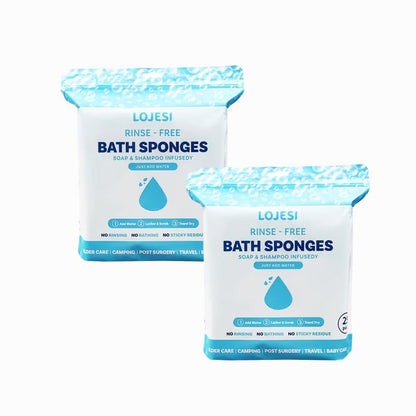 Freshness Anytime, Anywhere! 50 Large Rinse Free Bathing Wipes🚿Hypoallergenic & pH Balanced