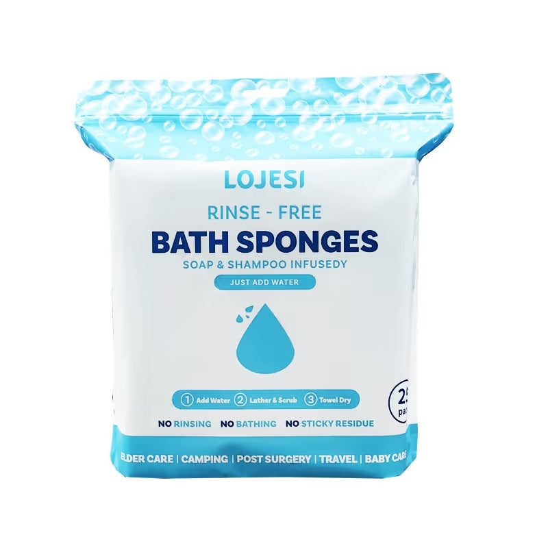 Freshness Anytime, Anywhere! 50 Large Rinse Free Bathing Wipes🚿Hypoallergenic & pH Balanced
