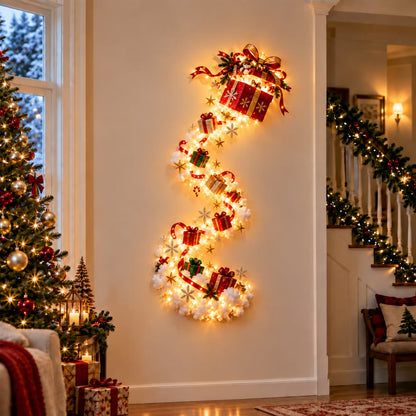 Illuminated Christmas wall decoration Magical Christmas path – Festive light decoration with 10 Christmas motifs