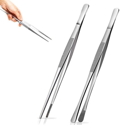 Non-Slip Kitchen Tweezers – 2 PCS