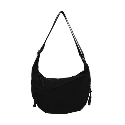 🏆5k sold this week!🔥Designer Direct Sales👜Women's Fashion Plain Color Nylon Crossbody Hobo Bag