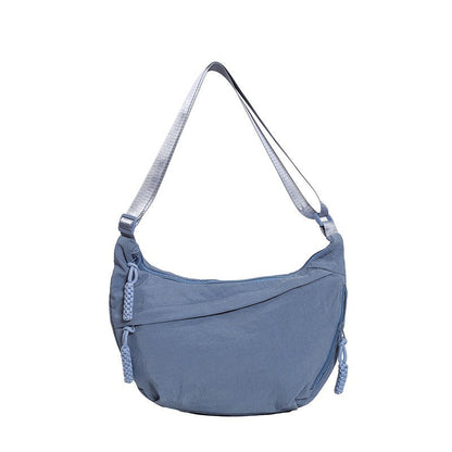 🏆5k sold this week!🔥Designer Direct Sales👜Women's Fashion Plain Color Nylon Crossbody Hobo Bag