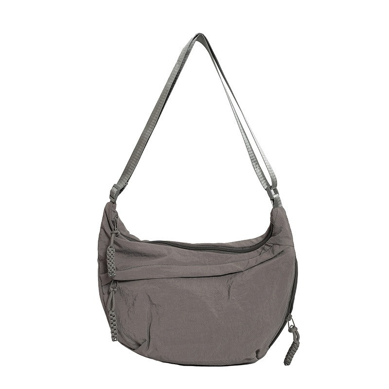 🏆5k sold this week!🔥Designer Direct Sales👜Women's Fashion Plain Color Nylon Crossbody Hobo Bag