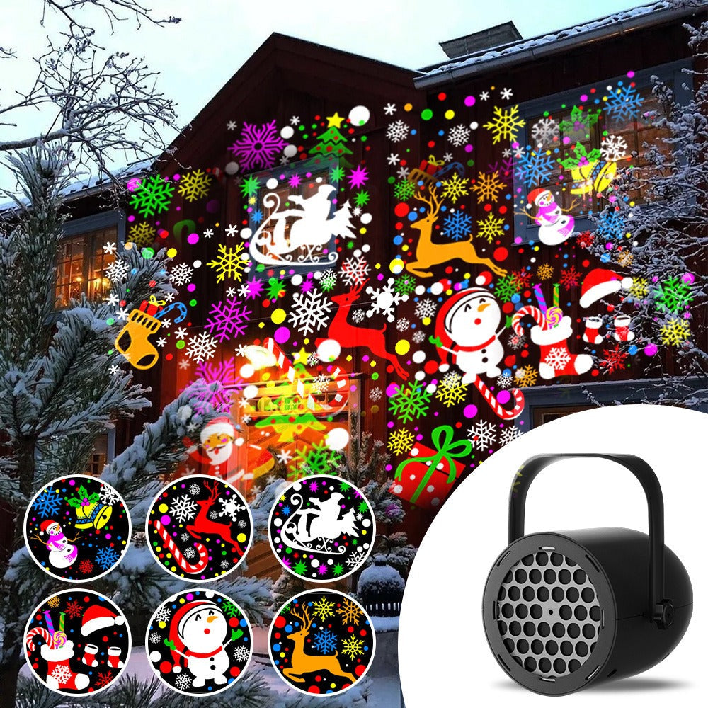 🎄✨LED Christmas Projection Lamp – 16 Patterns of Pure Holiday Magic