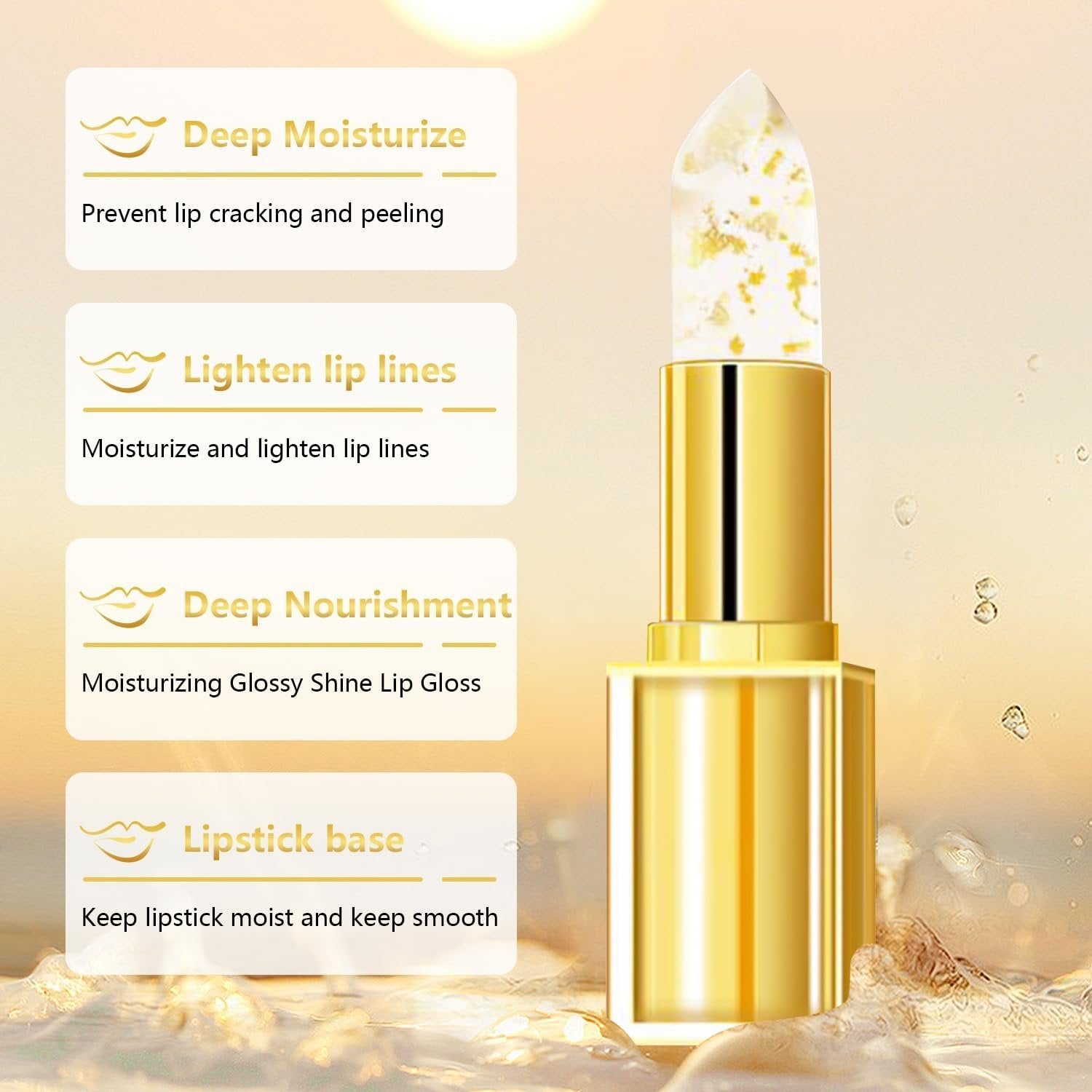 ✨Transferproof Color-Changing Lipstick💄Crystal Clear Color Alchemy 💋 Auto-Tints on Contact!