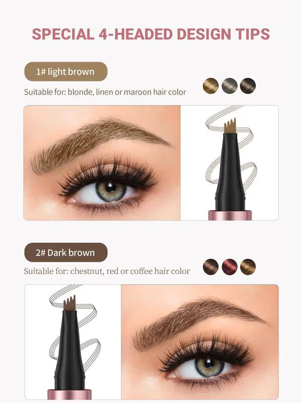 🖌️ Waterproof Micro-Fork Brow Pencil – Natural Hair-Like Brows