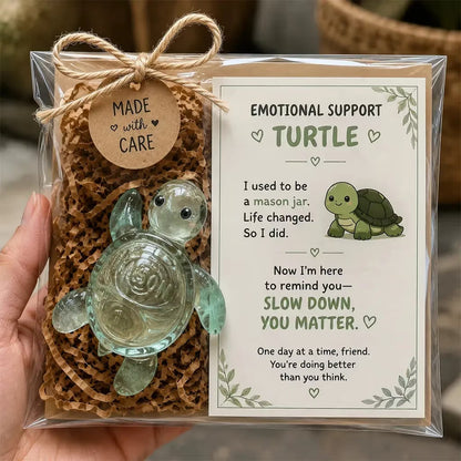 🌸🐝🦛 Emotional Glass Support Animal Gift Set – A Meaningful Little Reminder That You Matter 💕
