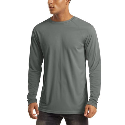 🏆 Plus de 50 000 ventes ⚡ T-shirt de performance à manches longues pour hommes UPF 50+ – Séchage rapide, léger et respirant