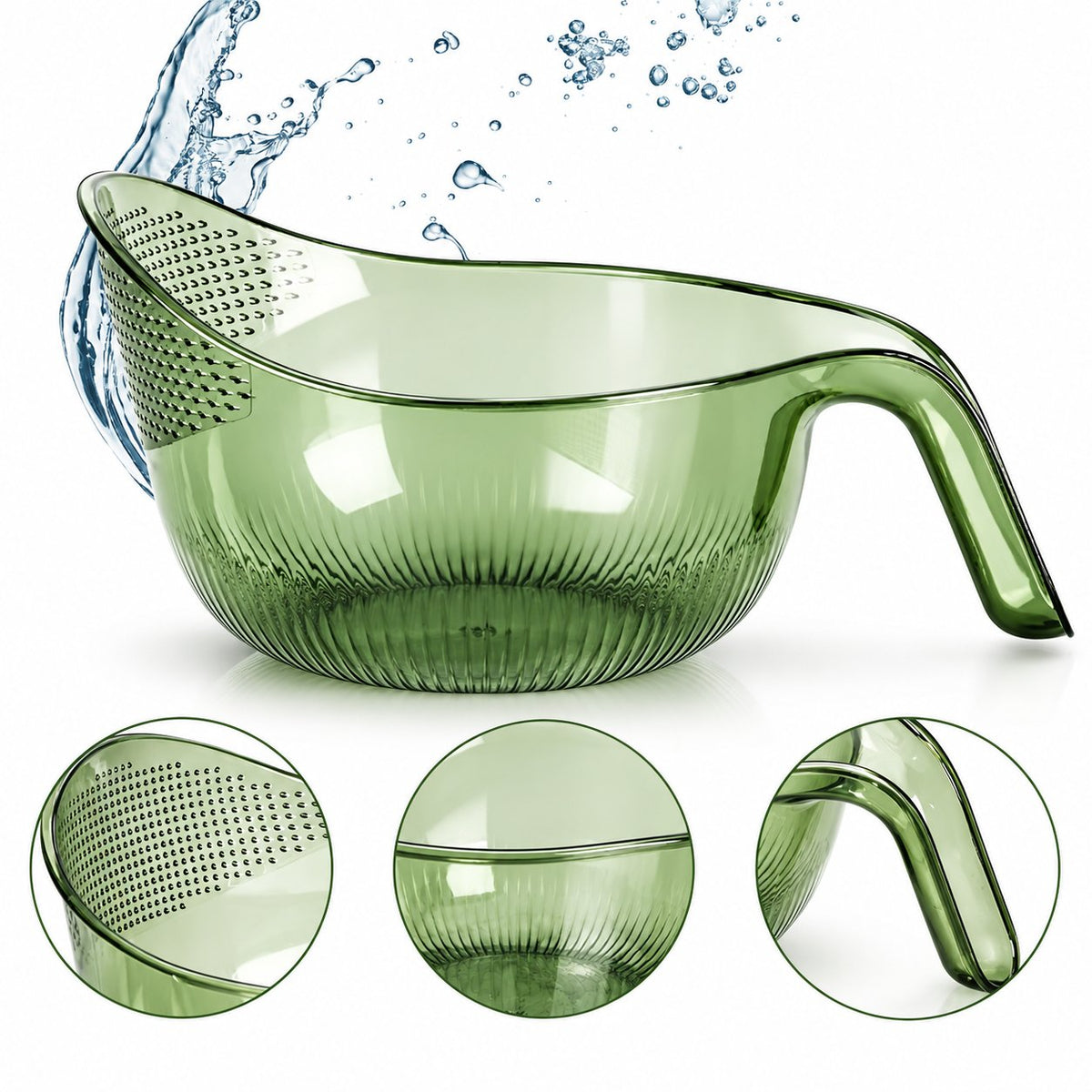 Easy-Pour Rice Washer & Multi-Food Strainer Bowl