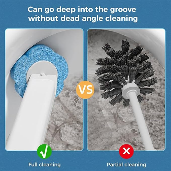 Disposable Toilet Cleaning System: Toilet Brush & Holder Kit with 18PCS Pre-Soaked Cleaner