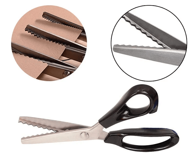 🧵✂️Stainless Steel Pinking Shears – 9.1" Zig Zag Fabric Scissors for Sewing, Quilting, Dressmaking & DIY Crafts