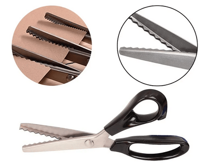🧵✂️Stainless Steel Pinking Shears – 9.1" Zig Zag Fabric Scissors for Sewing, Quilting, Dressmaking & DIY Crafts