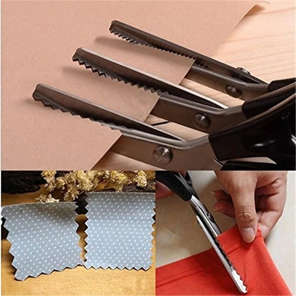 🧵✂️Stainless Steel Pinking Shears – 9.1" Zig Zag Fabric Scissors for Sewing, Quilting, Dressmaking & DIY Crafts