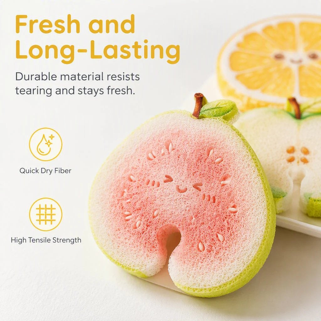 🥗✨Cute fruit-shaped dishwashing sponge brush🧴🍲
