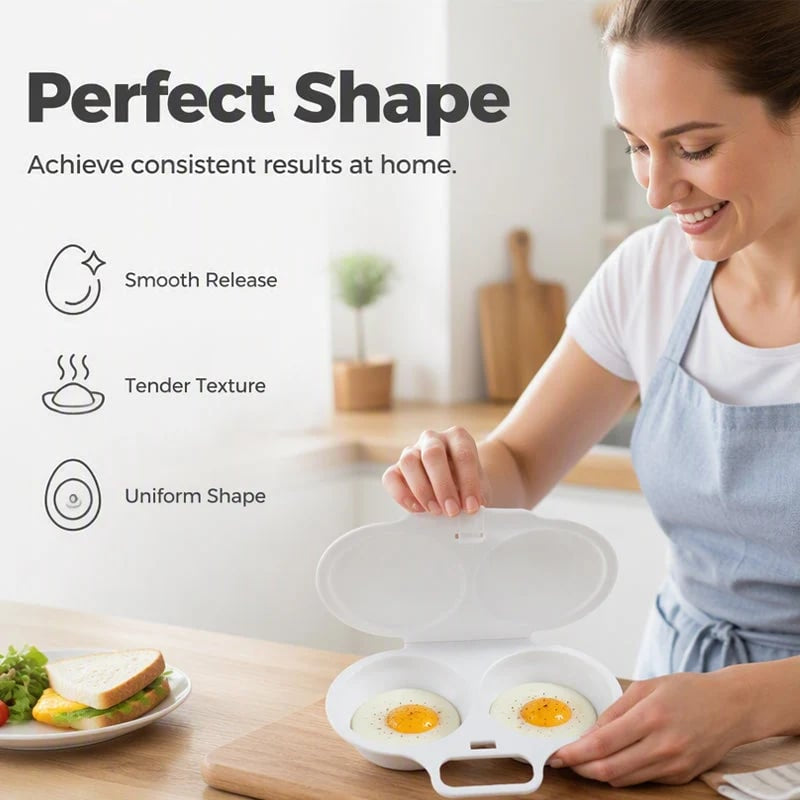 🥚✨ Dual-Cavity Microwave Egg Poacher | Quick & Healthy Breakfast in Minutes 🍳