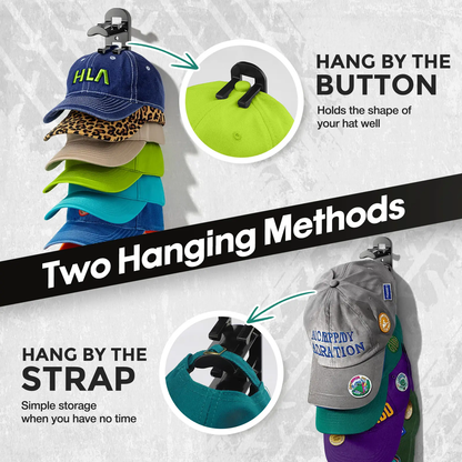 🧢Wall-mounted hat rack – each rack can hold 10 hats🧢