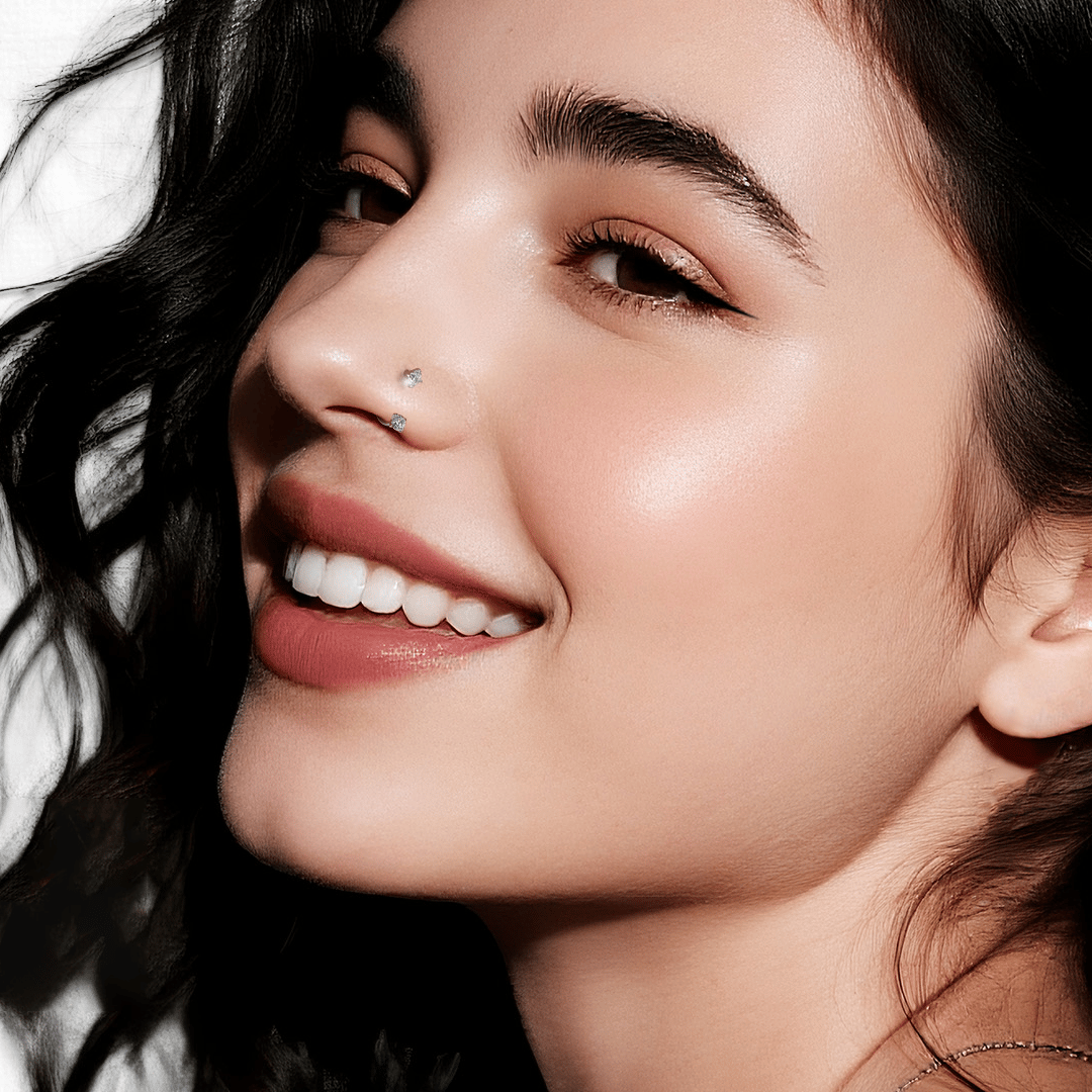Horseshoe Gem Nose Ring – Internally Threaded & Comfortable