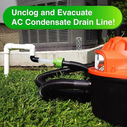 AC Drain Line Cleaner Adapter Evacuates & Unclog AC Drain Line