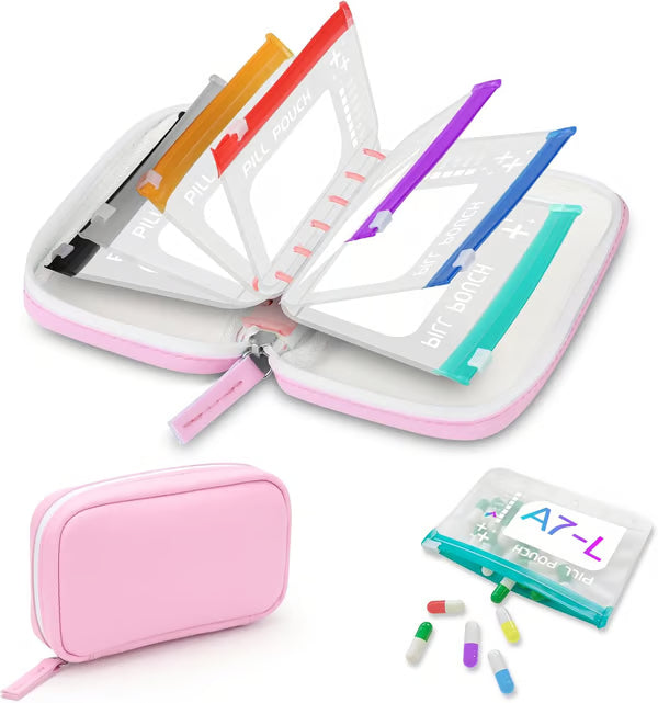 🔥💊A8 Waterproof Pill Case Set – For 7 to 14 days of medication & vitamins 💧Waterproof & shatterproof