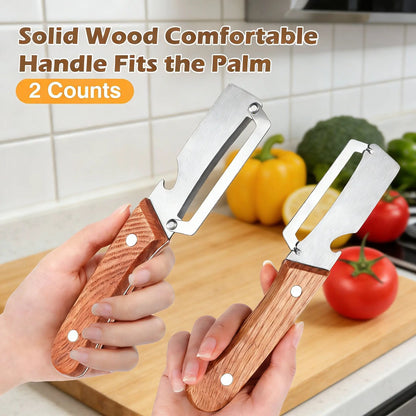 😍Multi-functional Peeler 4-in-1, Stainless Steel Peeler, Vegetable Cutter, Slicer, Bottle Opener, Kitchen Must-Have Tool, Portable and Sharp