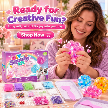 🐾 DIY Cat Paw Squishy Set – soft, colorful and creative