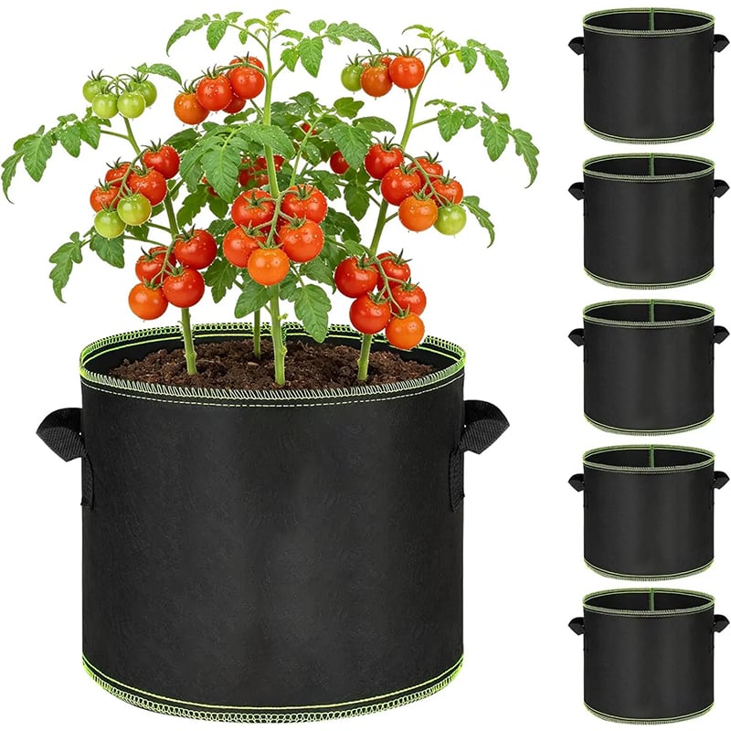 5-Pack 5 Gallon Grow Bags