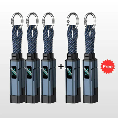 4-in-1 Digital Display Keychain Charging Cable🔋📱