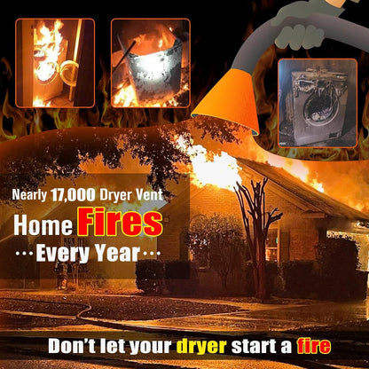 Dryer Vent Cleaner Kit Vacuum Hose Attachment Compatible with Most Vacuum Cleaner, Quickly Lint Remover Cleaning Supplies