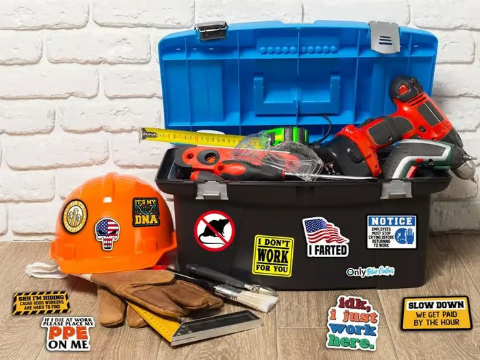 🔥2026 Summer Sale - 150Pcs Blue Collar Funny Stickers 👷‍♂️