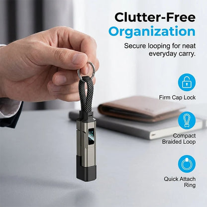 4-in-1 Digital Display Keychain Charging Cable🔋📱