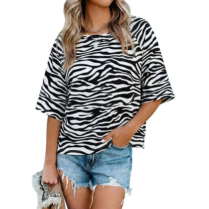 ☀️ Women's Summer Casual Crewneck Batwing Top – Loose Fit, Cute & Breezy 🌸
