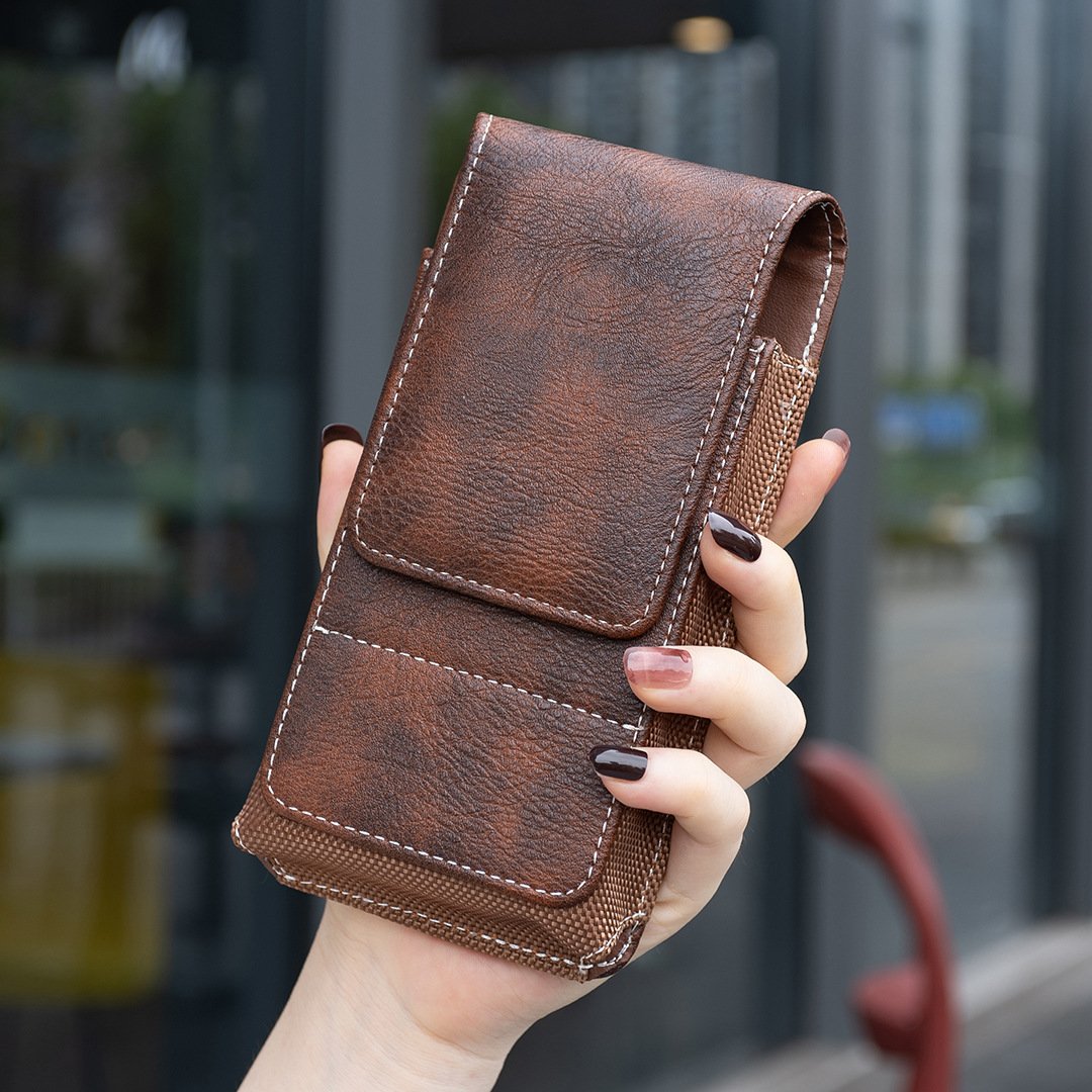 ⚡Großer Rabatt | Handy-Gürteltasche 📱 Leder-Holster mit mehreren Fächern und Kartenhalter