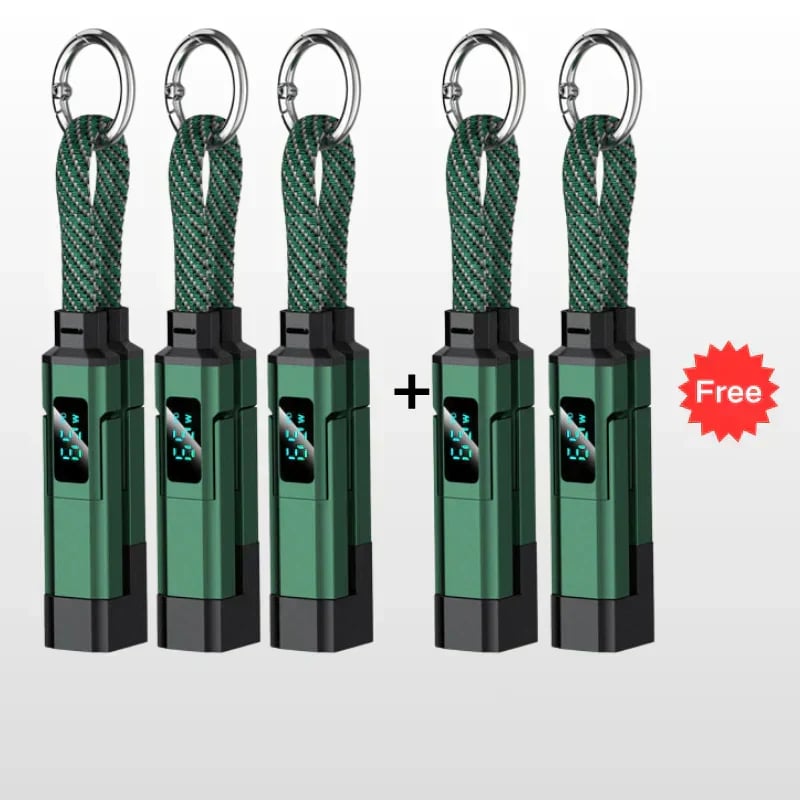 4-in-1 Digital Display Keychain Charging Cable🔋📱