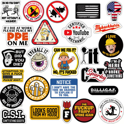 🔥2026 Summer Sale - 150Pcs Blue Collar Funny Stickers 👷‍♂️