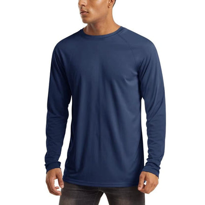 🏆50K+ Sold⚡ Men’s UPF 50+ Long Sleeve Performance Shirt – Quick Dry, Lightweight & Breathable