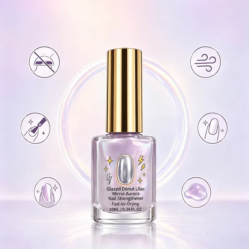 ⏰Lilac Glossy Mirror Nail Strengthener