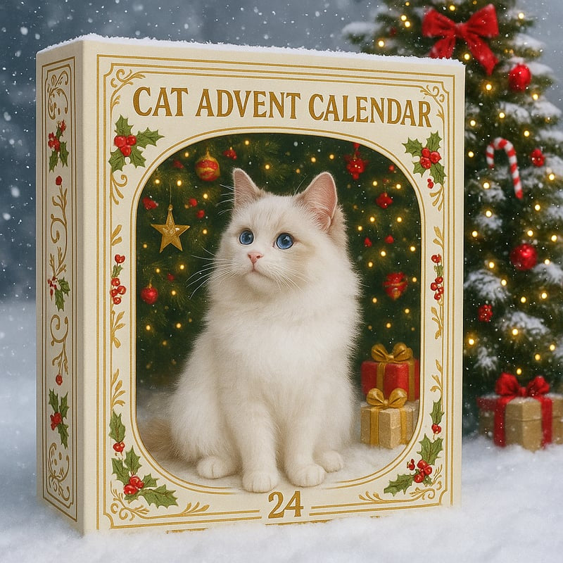 🐱🎄 2026 Cat Advent Calendar Gift for Adults Friends Cat Owners and Lovers Christmas Holiday Countdown Gift 24 Designs Cats Charm Christmas Tree Ornament