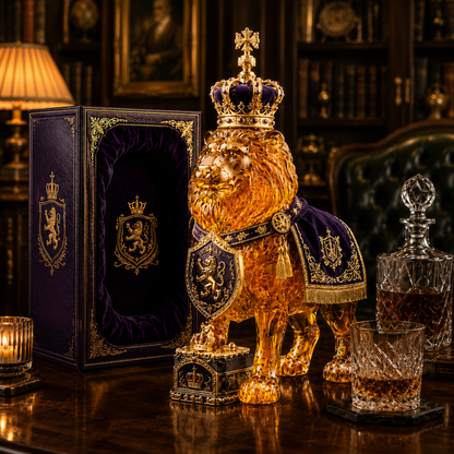 🌎🔥👑Crown 87th Anniversary Royal Lion Whiskey Bottle