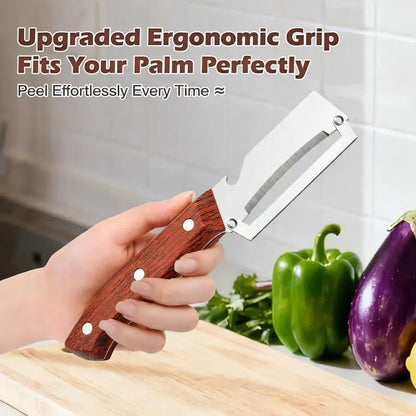 😍Multi-functional Peeler 4-in-1, Stainless Steel Peeler, Vegetable Cutter, Slicer, Bottle Opener, Kitchen Must-Have Tool, Portable and Sharp
