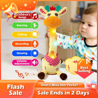 🏆Flash Sale⚡ 50K+ SOLD! Almost Gone-💥🎉 Best-Selling Musical Giraffe Toy – Sings, Dances & Repeats What You Say! 🦒🎵🗣️