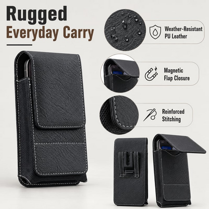 🔥📱Premium Men's PU Leather Cell Phone Holster Pouch💼