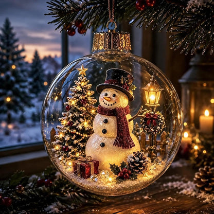 🎄 Light-Up Christmas Diorama Ornament 🔥