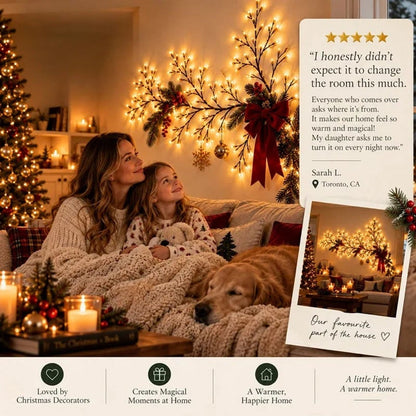 ✨ Flexible LED Lighted Branches | Remote-Controlled Wall Décor for Holidays