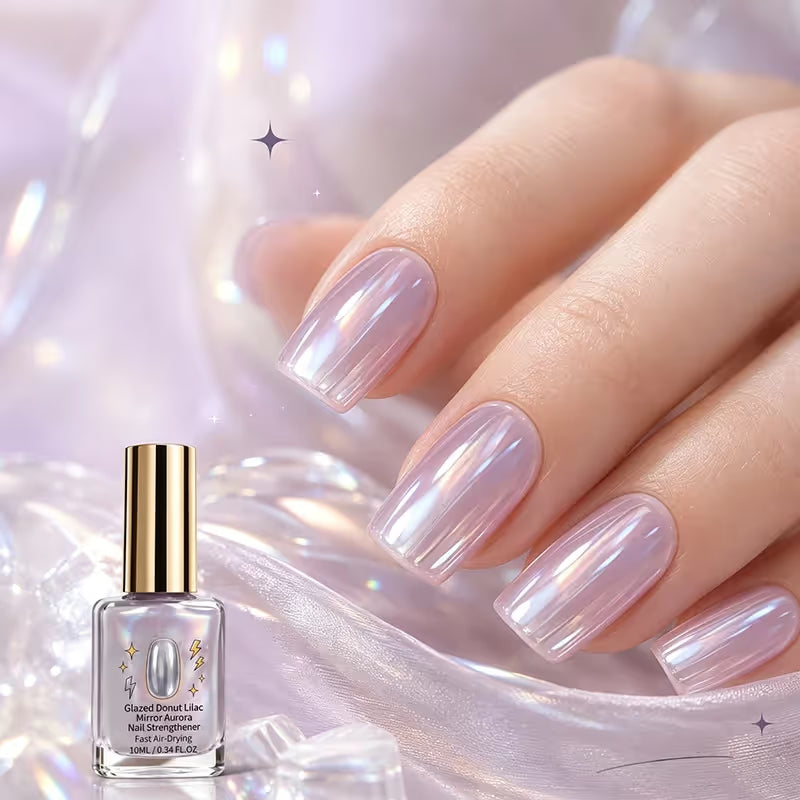 ⏰Lilac Glossy Mirror Nail Strengthener