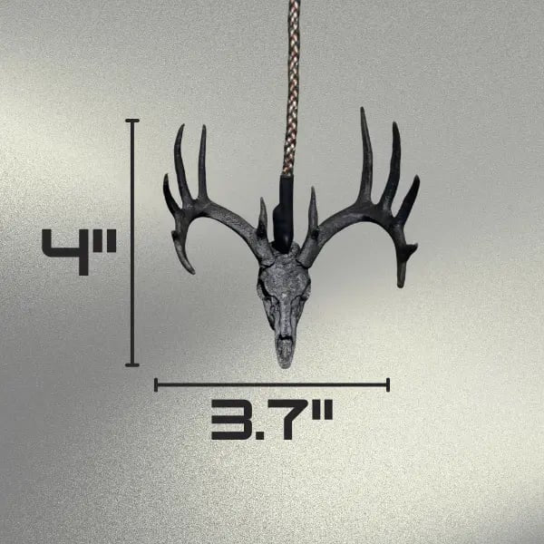 Whitetail Deer Skull Rearview Mirror Hanger