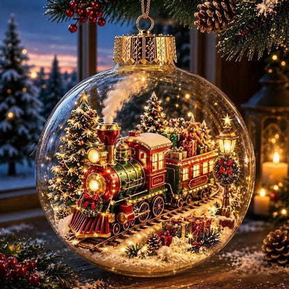 🎄 Light-Up Christmas Diorama Ornament 🔥
