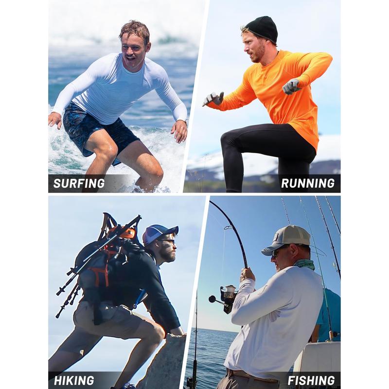 🏆50K+ Sold⚡ Men’s UPF 50+ Long Sleeve Performance Shirt – Quick Dry, Lightweight & Breathable